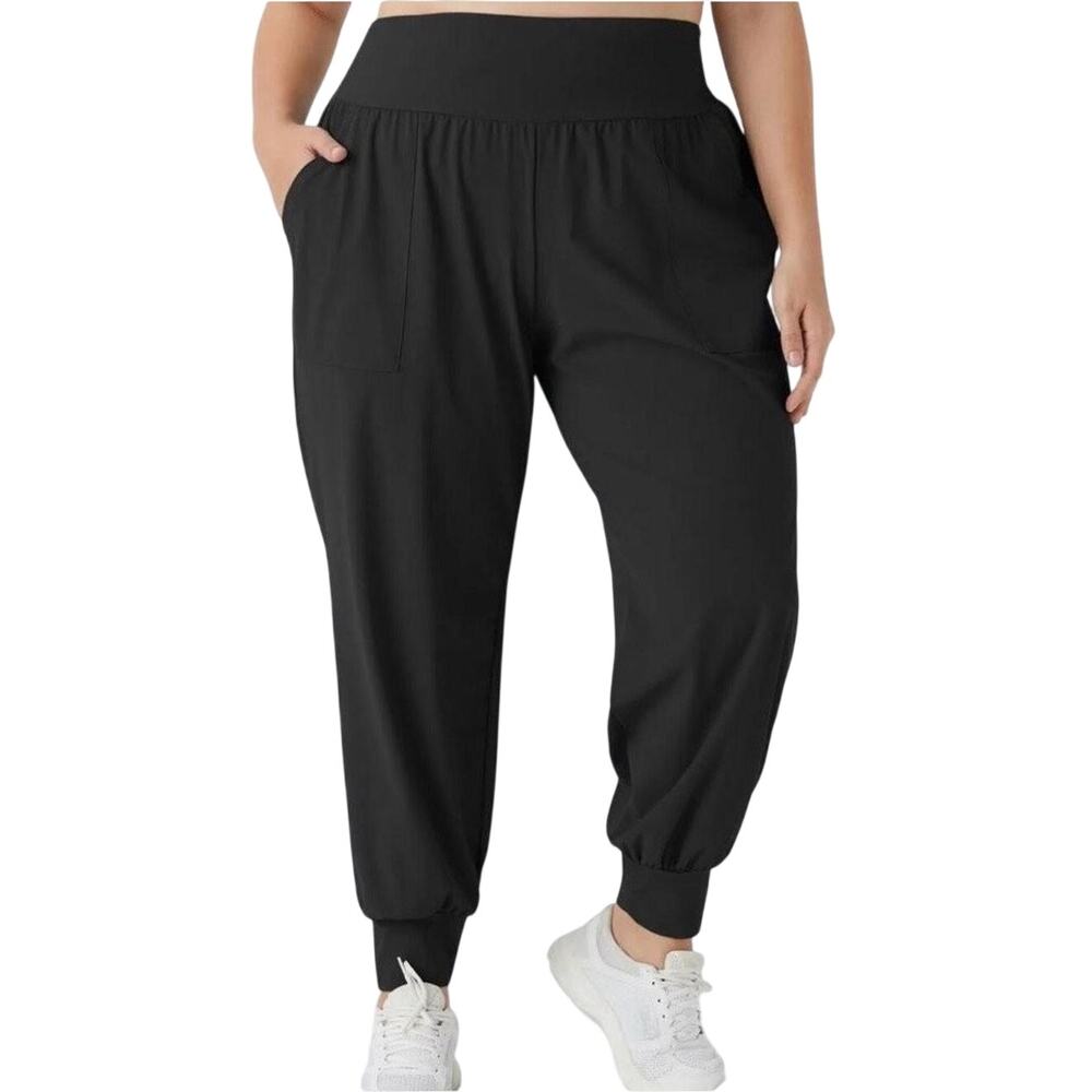 Halara High Waisted Pocket Yoga Joggers, Black, Women's Size Small